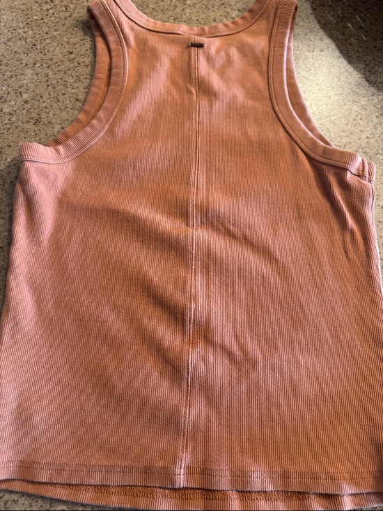 Elle Rust-Tone Ribbed Tank Top - Picture 3 of 4